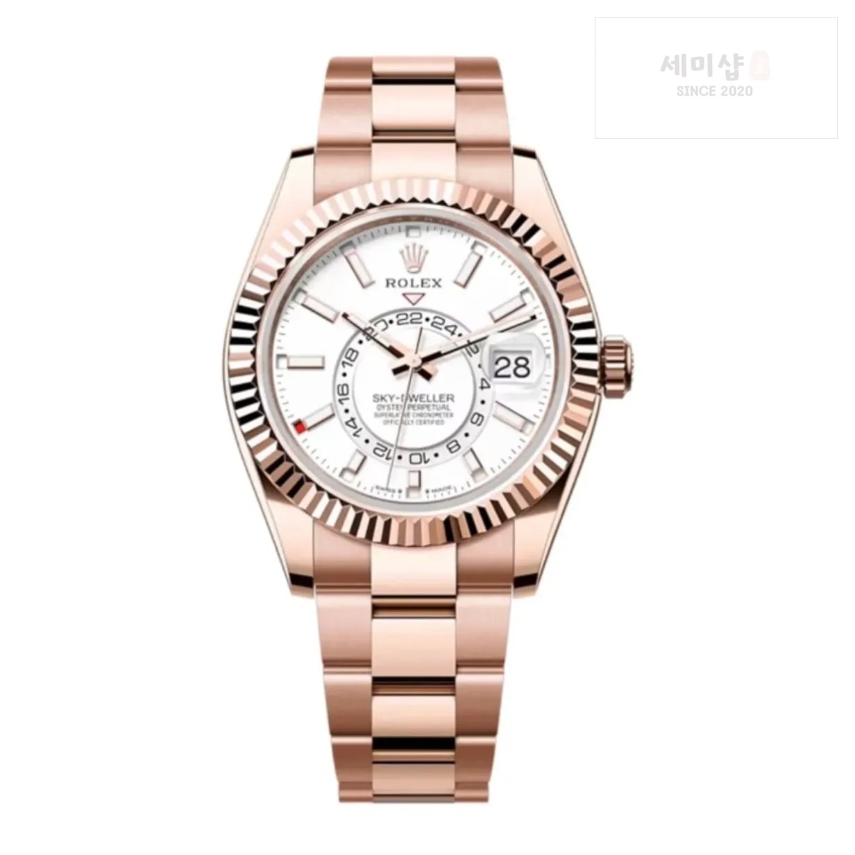 롤렉스 롤렉스 스카이드웰러 336935 화이트 다이얼 다이얼 로즈 골드 시계 4번 이미지