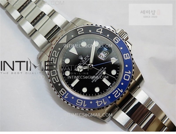 Rolex APS공장 롤렉스 GMT마스터2 BLNR 블루앤블랙베젤 오이스터브레이슬릿 GMT-Master II 126710 BLNR BlackBlue Ceramic 904L SS APSF 1：1 Best Edition Blue Dial On Oyster Bracelet VR3285 CHS 시계 24번 이미지