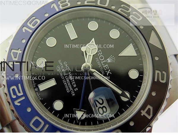 Rolex APS공장 롤렉스 GMT마스터2 BLNR 블루앤블랙베젤 오이스터브레이슬릿 GMT-Master II 126710 BLNR BlackBlue Ceramic 904L SS APSF 1：1 Best Edition Blue Dial On Oyster Bracelet VR3285 CHS 시계 28번 이미지