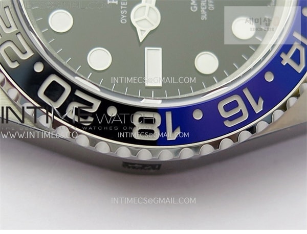 Rolex APS공장 롤렉스 GMT마스터2 BLNR 블루앤블랙베젤 오이스터브레이슬릿 GMT-Master II 126710 BLNR BlackBlue Ceramic 904L SS APSF 1：1 Best Edition Blue Dial On Oyster Bracelet VR3285 CHS 시계 4번 이미지