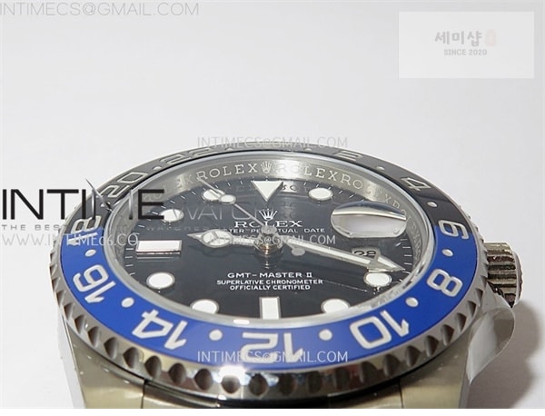 Rolex APS공장 롤렉스 GMT마스터2 BLNR 블루앤블랙베젤 오이스터브레이슬릿 GMT-Master II 126710 BLNR BlackBlue Ceramic 904L SS APSF 1：1 Best Edition Blue Dial On Oyster Bracelet VR3285 CHS 시계 6번 이미지