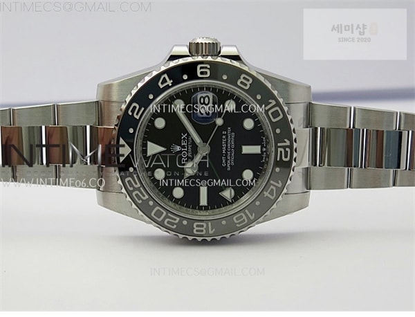Rolex APS공장 롤렉스 GMT마스터2 GRNR 블랙다이얼 그레이앤블랙베젤 오이스터브레이슬릿 GMT-Master II 126710 GRNR BlackGray Ceramic 904L SS APSF 1：1 Best Edition Black Dial On Oyster Bracelet VR3285 CHS 시계 29번 이미지