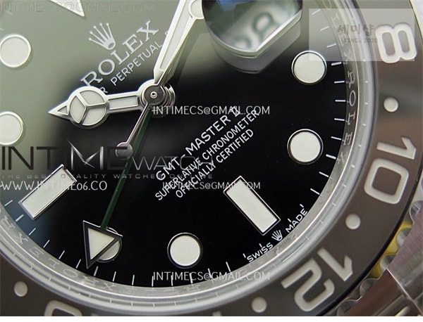Rolex APS공장 롤렉스 GMT마스터2 GRNR 블랙다이얼 그레이앤블랙베젤 오이스터브레이슬릿 GMT-Master II 126710 GRNR BlackGray Ceramic 904L SS APSF 1：1 Best Edition Black Dial On Oyster Bracelet VR3285 CHS 시계 9번 이미지