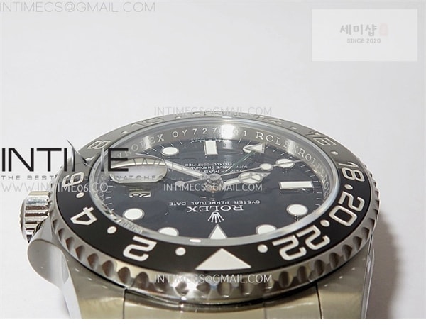 Rolex APS공장 롤렉스 GMT마스터2 GRNR 블랙다이얼 그레이앤블랙베젤 오이스터브레이슬릿 GMT-Master II 126710 GRNR BlackGray Ceramic 904L SS APSF 1：1 Best Edition Black Dial On Oyster Bracelet VR3285 CHS 시계 14번 이미지