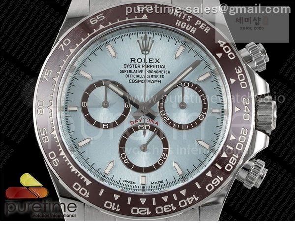 Rolex Clean공장 롤렉스 세라믹 데이토나 아이스다이얼 브레이슬릿 클린공장 Daytona 126506 Clean 1_1 Best Edition 904L Steel Ice Blue Dial Lume Markers on SS Braclet SH4131 시계 8번 이미지