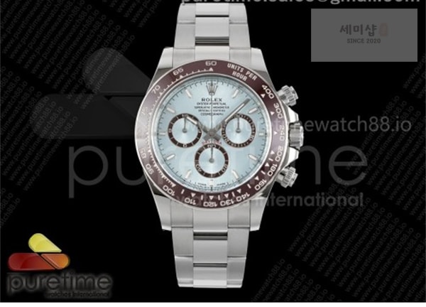 Rolex Clean공장 롤렉스 세라믹 데이토나 아이스다이얼 브레이슬릿 클린공장 Daytona 126506 Clean 1_1 Best Edition 904L Steel Ice Blue Dial Lume Markers on SS Braclet SH4131 시계 41번 이미지