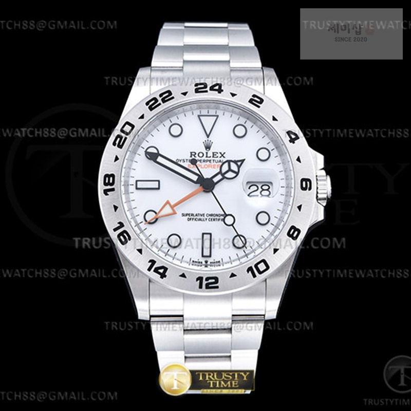 Rolex Clean공장 롤렉스 익스플로러2 화이트다이얼 브레이슬릿 Explorer II 216570 904 SS_SS White Clean DD3285 클린 시계 1번 이미지