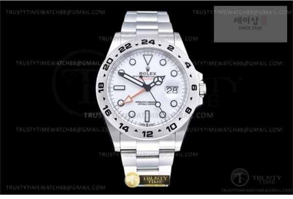 Rolex Clean공장 롤렉스 익스플로러2 화이트다이얼 브레이슬릿 Explorer II 216570 904 SS_SS White Clean DD3285 클린 시계 29번 이미지