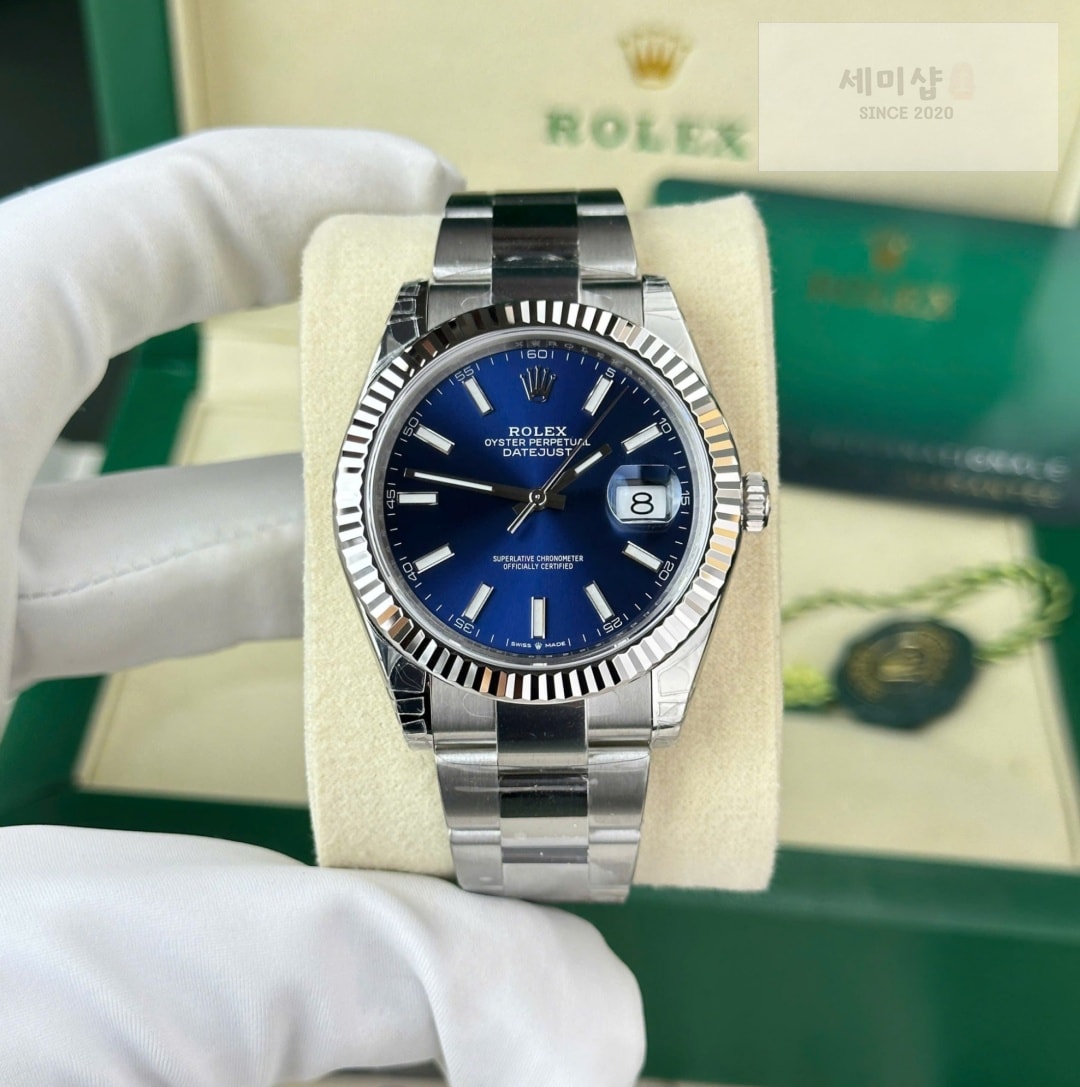 롤렉스 Rolex Datejust 126334-0001 Bright Blue 41 mm 시계 6번 이미지