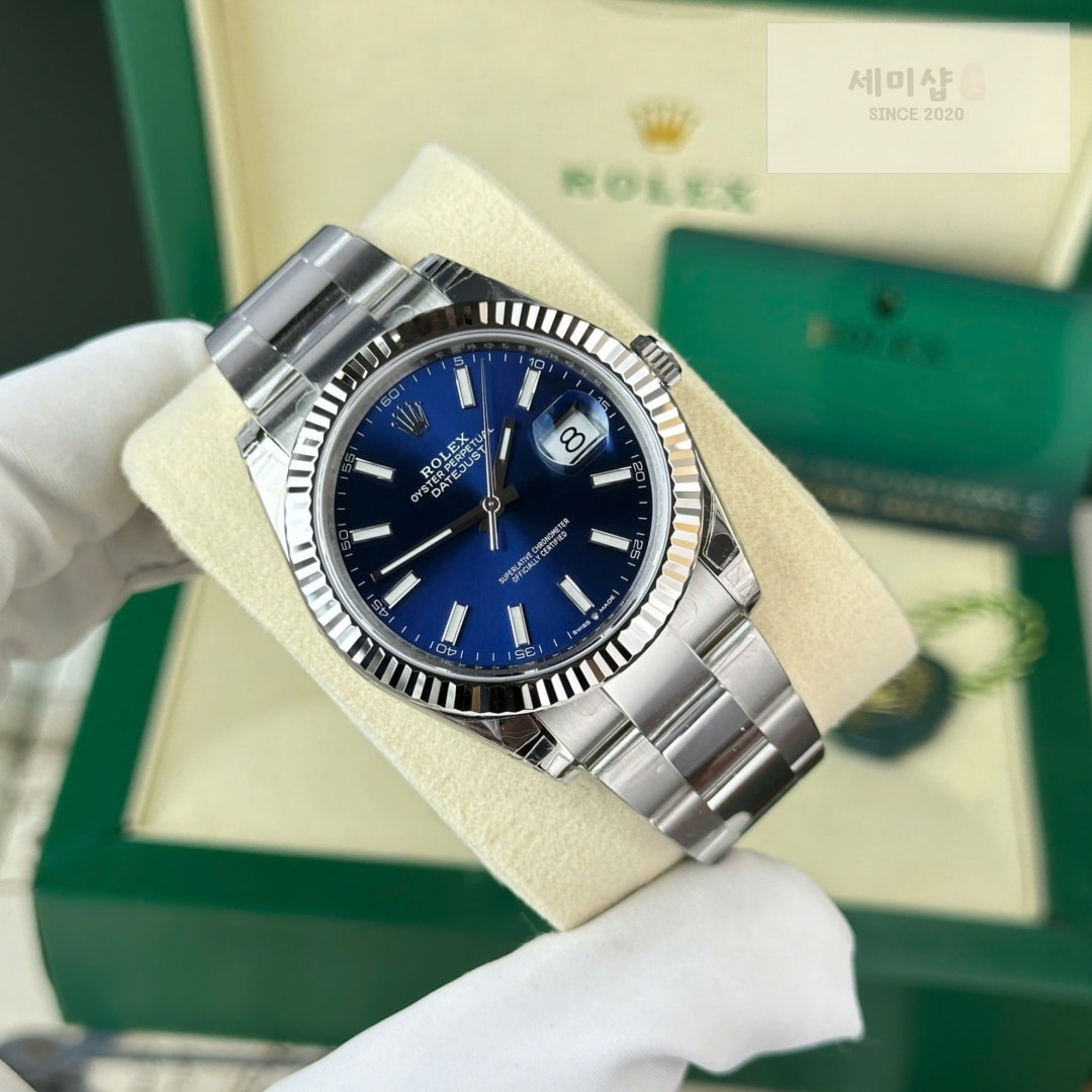 롤렉스 Rolex Datejust 126334-0001 Bright Blue 41 mm 시계 7번 이미지