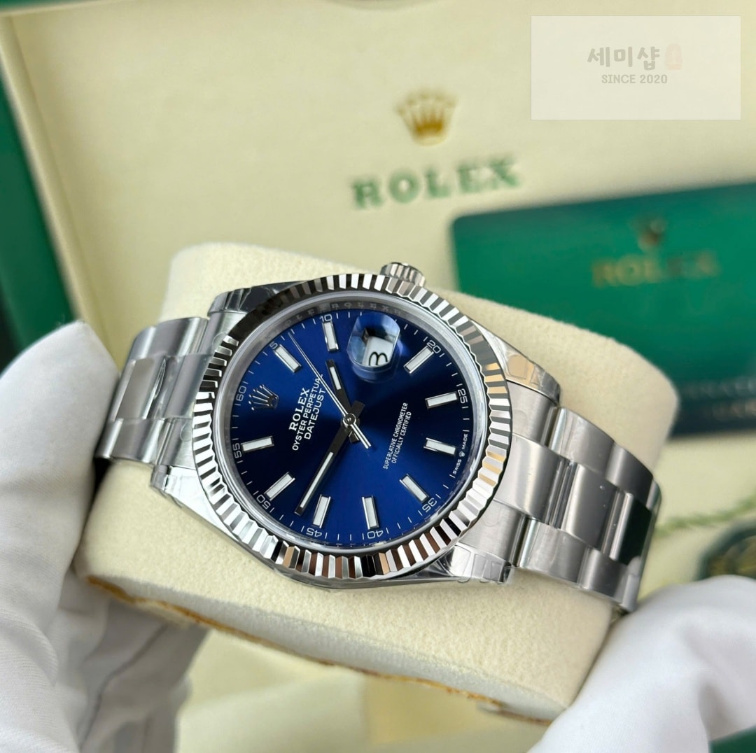 롤렉스 Rolex Datejust 126334-0001 Bright Blue 41 mm 시계 8번 이미지