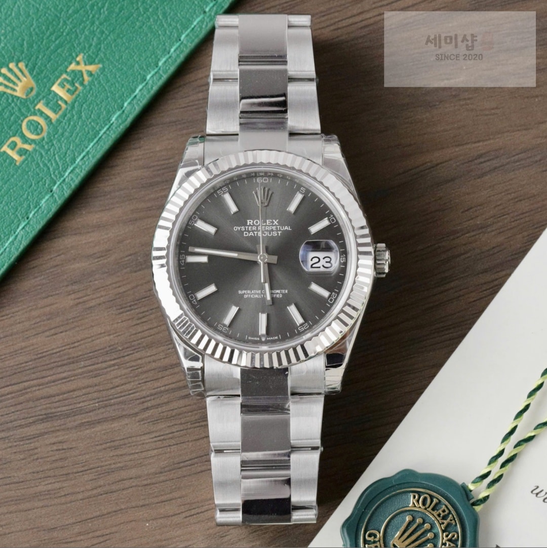 롤렉스 Rolex Datejust 126334-0013 Grey Luminous Dial 41mm 시계 6번 이미지