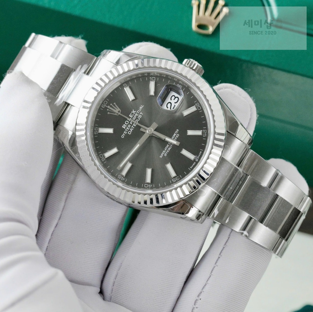 롤렉스 Rolex Datejust 126334-0013 Grey Luminous Dial 41mm 시계 3번 이미지
