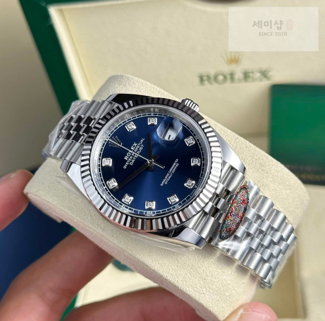 롤렉스 Rolex Datejust 126334 Blue Diamond Dial 41mm 시계 6번 이미지