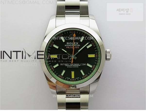 Rolex VS공장 롤렉스 밀가우스 블랙다이얼 브레이슬릿 Milgauss 116400 GV Real Green Sapphire 904L SS VSF 1_1 Best Edition Black Dial on 904L SS Bracelet SA3131 시계 6번 이미지