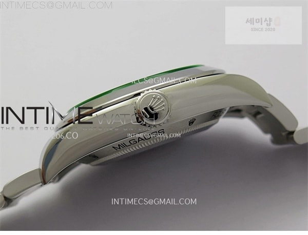 Rolex VS공장 롤렉스 밀가우스 블랙다이얼 브레이슬릿 Milgauss 116400 GV Real Green Sapphire 904L SS VSF 1_1 Best Edition Black Dial on 904L SS Bracelet SA3131 시계 28번 이미지