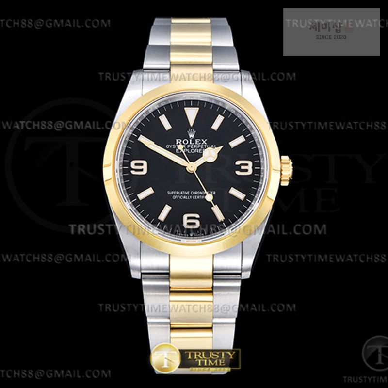 Rolex VS공장 롤렉스 익스플로러 36 신형 124273 옐로우골드콤비 브레이슬릿 Explorer 1 124273 36mm 904L YG_SS Blk VSF VS3230 시계 1번 이미지