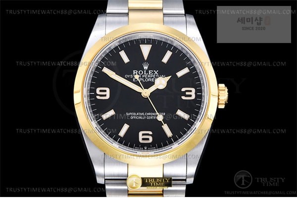 Rolex VS공장 롤렉스 익스플로러 36 신형 124273 옐로우골드콤비 브레이슬릿 Explorer 1 124273 36mm 904L YG_SS Blk VSF VS3230 시계 13번 이미지