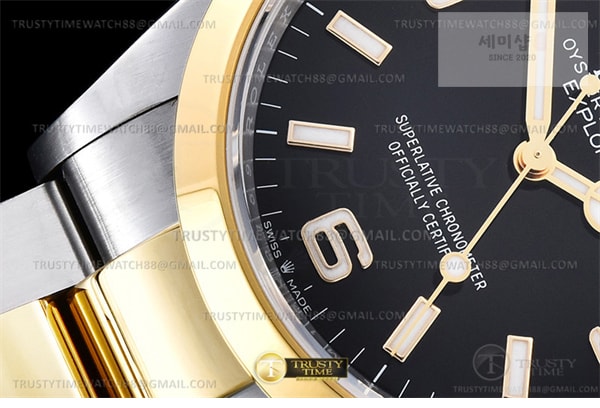 Rolex VS공장 롤렉스 익스플로러 36 신형 124273 옐로우골드콤비 브레이슬릿 Explorer 1 124273 36mm 904L YG_SS Blk VSF VS3230 시계 17번 이미지