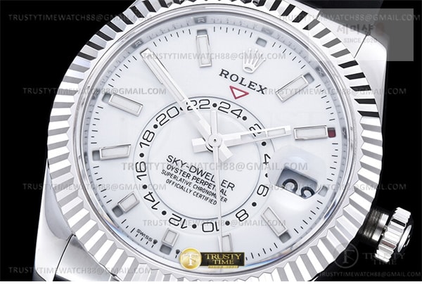 Rolex ZF공장 롤렉스 스카이드웰러 스틸 화이트다이얼 러버스트랩 텅스텐 Skydweller 336239 Wt WG_RU White ZF V2 Asia 2824 시계 4번 이미지