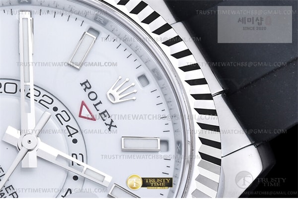 Rolex ZF공장 롤렉스 스카이드웰러 스틸 화이트다이얼 러버스트랩 텅스텐 Skydweller 336239 Wt WG_RU White ZF V2 Asia 2824 시계 5번 이미지