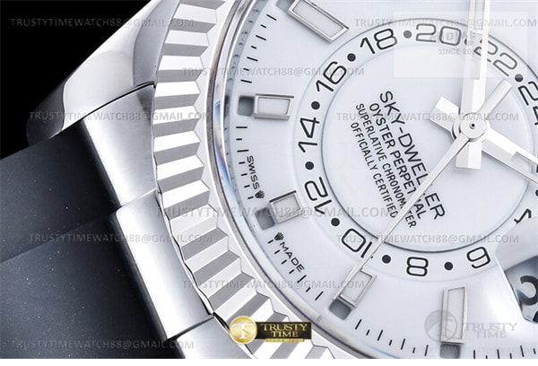 Rolex ZF공장 롤렉스 스카이드웰러 스틸 화이트다이얼 러버스트랩 텅스텐 Skydweller 336239 Wt WG_RU White ZF V2 Asia 2824 시계 17번 이미지