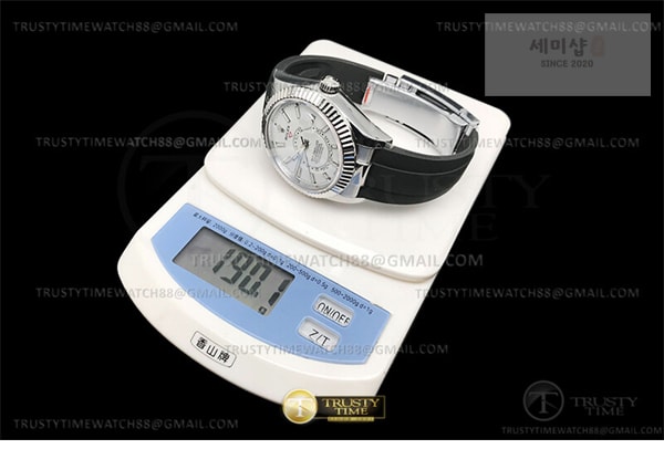 Rolex ZF공장 롤렉스 스카이드웰러 스틸 화이트다이얼 러버스트랩 텅스텐 Skydweller 336239 Wt WG_RU White ZF V2 Asia 2824 시계 15번 이미지