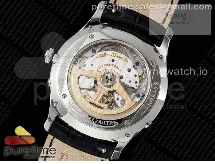 Jaeger Le Coultre APS공장 예거르쿨트르 마스터 울트라씬 문페이즈 스틸 블루다이얼 가죽스트랩 Master Ultra Thin Moon SS APSF 1_1 Best Edition Blue Dial on Black Leather Strap SA925 Super Clone 시계 7번 이미지
