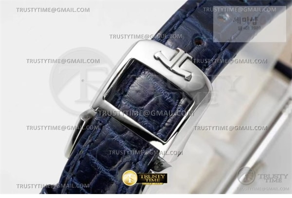 Jaeger Le Coultre IMF공장 예거르쿨트르 리베르소 원 3288560 다이아몬드파베케이스 화이트다이얼 블루스트랩 Reverso One Ref 3288420 Dia SS_LE Wht IMF Swiss Qtz 시계 6번 이미지