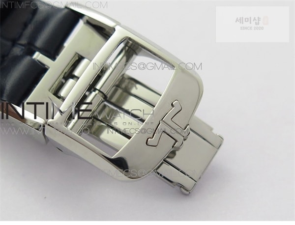 Jaeger Le Coultre ZF공장 랑데뷰 화이트텍스쳐다이얼 가죽스트랩 Rendez-Vous Night & Day SS ZF 1_1 Best Edition White Textured Dial Diamonds Bezel on Blue Leather Strap A898 시계 11번 이미지