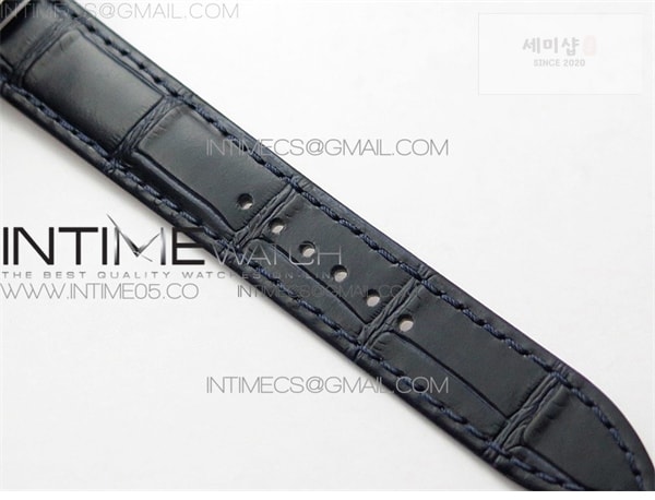 Jaeger Le Coultre ZF공장 랑데뷰 화이트텍스쳐다이얼 가죽스트랩 Rendez-Vous Night & Day SS ZF 1_1 Best Edition White Textured Dial Diamonds Bezel on Blue Leather Strap A898 시계 25번 이미지