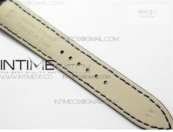 Jaeger Le Coultre ZF공장 랑데뷰 화이트텍스쳐다이얼 가죽스트랩 Rendez-Vous Night & Day SS ZF 1_1 Best Edition White Textured Dial Diamonds Bezel on Blue Leather Strap A898 시계 23번 이미지