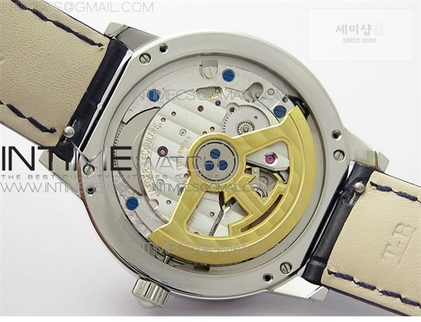 Jaeger Le Coultre ZF공장 랑데뷰 화이트텍스쳐다이얼 가죽스트랩 Rendez-Vous Night & Day SS ZF 1_1 Best Edition White Textured Dial Diamonds Bezel on Blue Leather Strap A898 시계 16번 이미지