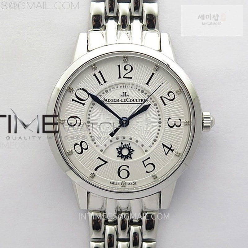 Jaeger Le Coultre ZF공장 예거르쿨트르 랑데뷰 나잇앤데이 스틸 화이트텍스쳐다이얼다이얼 브레이슬릿 Rendez-Vous Night & Day SS ZF 1_1 Best Edition White Textured Dial SS Bezel on SS Bracelet Super Clone A898 시계 17번 이미지