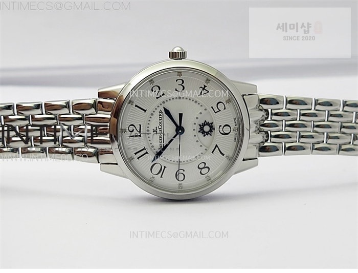 Jaeger Le Coultre ZF공장 예거르쿨트르 랑데뷰 나잇앤데이 스틸 화이트텍스쳐다이얼다이얼 브레이슬릿 Rendez-Vous Night & Day SS ZF 1_1 Best Edition White Textured Dial SS Bezel on SS Bracelet Super Clone A898 시계 1번 이미지