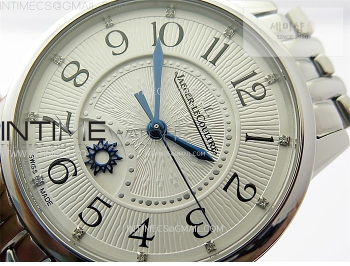 Jaeger Le Coultre ZF공장 예거르쿨트르 랑데뷰 나잇앤데이 스틸 화이트텍스쳐다이얼다이얼 브레이슬릿 Rendez-Vous Night & Day SS ZF 1_1 Best Edition White Textured Dial SS Bezel on SS Bracelet Super Clone A898 시계 2번 이미지