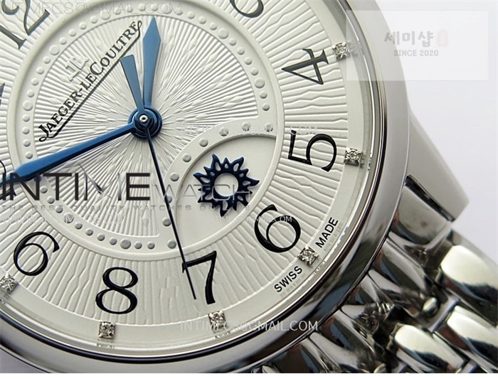 Jaeger Le Coultre ZF공장 예거르쿨트르 랑데뷰 나잇앤데이 스틸 화이트텍스쳐다이얼다이얼 브레이슬릿 Rendez-Vous Night & Day SS ZF 1_1 Best Edition White Textured Dial SS Bezel on SS Bracelet Super Clone A898 시계 3번 이미지