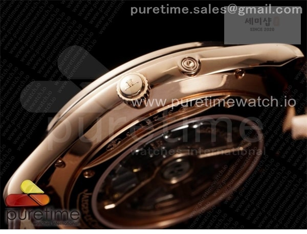 Jaeger Le Coultre ZF공장 V3 마르쉐 로골 크림다이얼 가죽스트랩 Master Ultra Thin Reserve de Marche RG ZF 1_1 Best Edition Cream Dial on Brown Leather Strap A938 V3 시계 4번 이미지