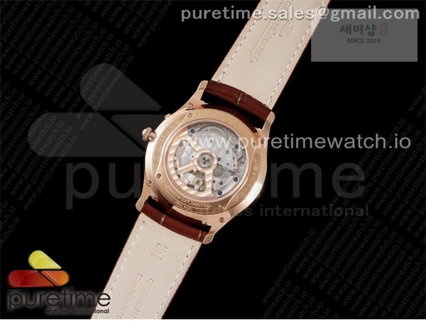 Jaeger Le Coultre ZF공장 V3 마르쉐 로골 크림다이얼 가죽스트랩 Master Ultra Thin Reserve de Marche RG ZF 1_1 Best Edition Cream Dial on Brown Leather Strap A938 V3 시계 26번 이미지