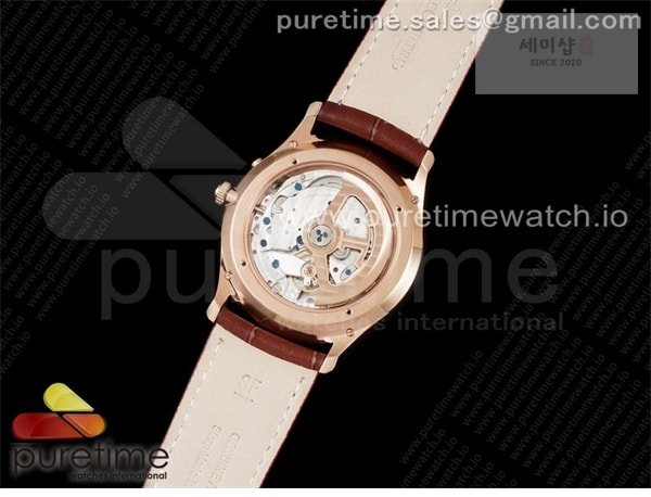 Jaeger Le Coultre ZF공장 V3 마르쉐 로골 크림다이얼 가죽스트랩 Master Ultra Thin Reserve de Marche RG ZF 1_1 Best Edition Cream Dial on Brown Leather Strap A938 V3 시계 25번 이미지