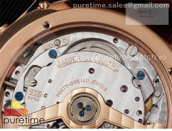 Jaeger Le Coultre ZF공장 V3 마르쉐 로골 크림다이얼 가죽스트랩 Master Ultra Thin Reserve de Marche RG ZF 1_1 Best Edition Cream Dial on Brown Leather Strap A938 V3 시계 9번 이미지