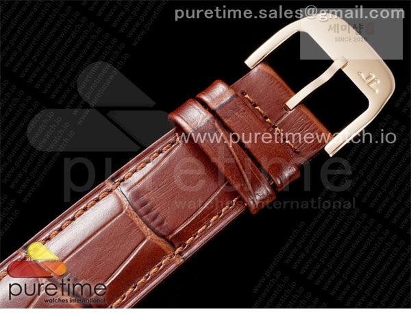 Jaeger Le Coultre ZF공장 V3 마르쉐 로골 크림다이얼 가죽스트랩 Master Ultra Thin Reserve de Marche RG ZF 1_1 Best Edition Cream Dial on Brown Leather Strap A938 V3 시계 16번 이미지