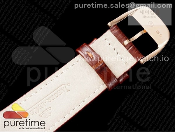 Jaeger Le Coultre ZF공장 V3 마르쉐 로골 크림다이얼 가죽스트랩 Master Ultra Thin Reserve de Marche RG ZF 1_1 Best Edition Cream Dial on Brown Leather Strap A938 V3 시계 17번 이미지