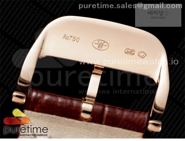 Jaeger Le Coultre ZF공장 V3 마르쉐 로골 크림다이얼 가죽스트랩 Master Ultra Thin Reserve de Marche RG ZF 1_1 Best Edition Cream Dial on Brown Leather Strap A938 V3 시계 32번 이미지
