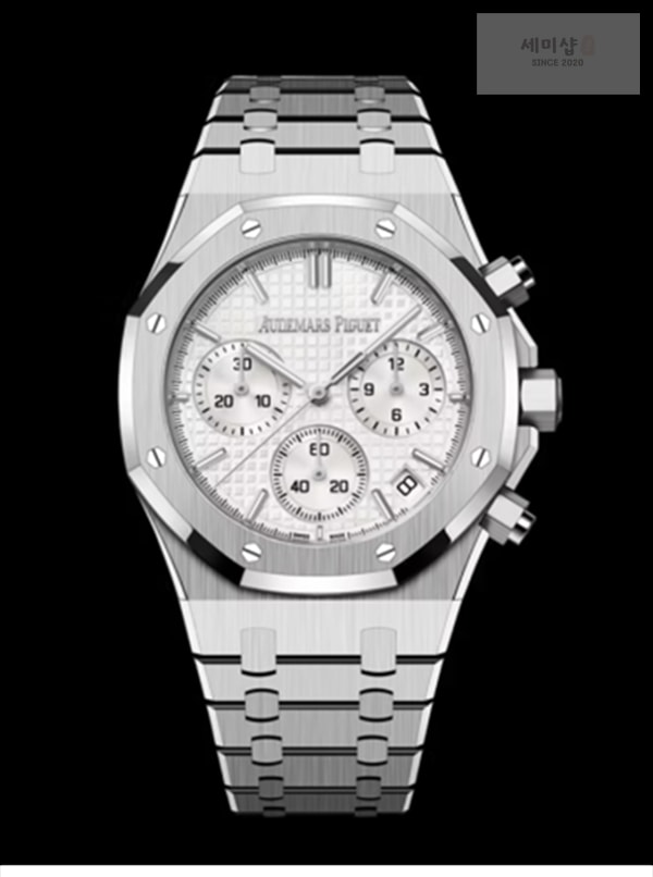 Audemars Piguet APS공장 오데마피게 로얄오크 크로노그래프 스틸 화이트다이얼 브레이슬릿 Royal Oak Chrono 26240 SS APSF 1_1 Best Edition Silver Dial on SS Bracelet SA4401 Super Clone 시계 14번 이미지