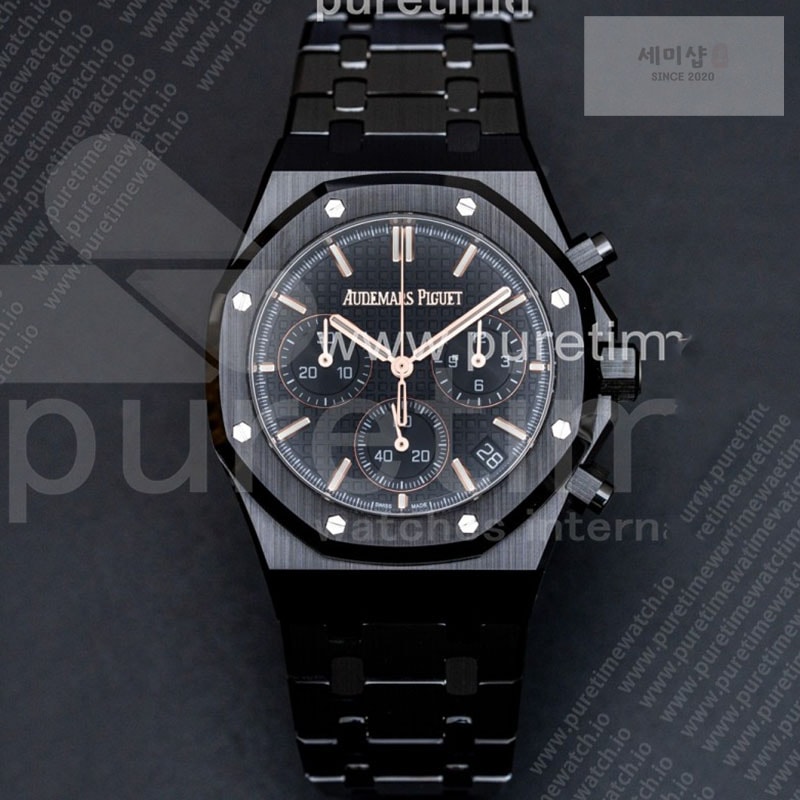 Audemars Piguet APS공장 오데마피게 로얄오크 크로노그래프 풀세라믹 블랙다이얼 브레이슬릿 Royal Oak Chrono 26240 Black Ceramic APSF 1_1 Best Edition on Ceramic Bracelet SA4401 Super Clone 시계 10번 이미지