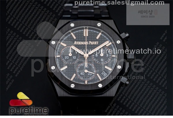 Audemars Piguet APS공장 오데마피게 로얄오크 크로노그래프 풀세라믹 블랙다이얼 브레이슬릿 Royal Oak Chrono 26240 Black Ceramic APSF 1_1 Best Edition on Ceramic Bracelet SA4401 Super Clone 시계 1번 이미지
