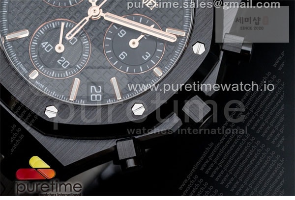 Audemars Piguet APS공장 오데마피게 로얄오크 크로노그래프 풀세라믹 블랙다이얼 브레이슬릿 Royal Oak Chrono 26240 Black Ceramic APSF 1_1 Best Edition on Ceramic Bracelet SA4401 Super Clone 시계 12번 이미지