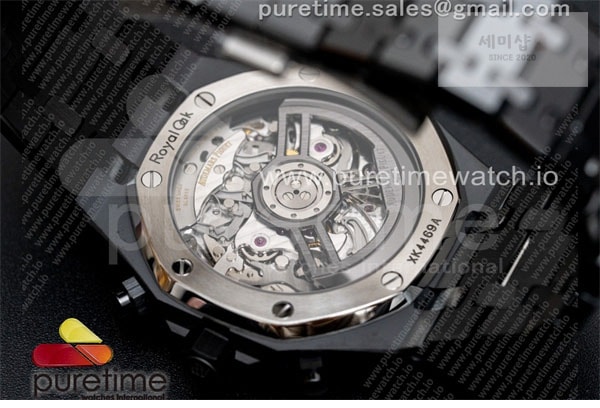 Audemars Piguet APS공장 오데마피게 로얄오크 크로노그래프 풀세라믹 블랙다이얼 브레이슬릿 Royal Oak Chrono 26240 Black Ceramic APSF 1_1 Best Edition on Ceramic Bracelet SA4401 Super Clone 시계 7번 이미지