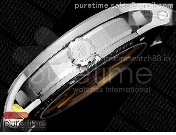 Audemars Piguet APS공장 오데마피게 로얄오크 15210 CODE 11.59 스틸 블랙다이얼 가죽스트랩 Code 11.59 SS 15210 APSF 1_1 Best Edition Black Dial on Black Leather Strap SA4302 Super Clone 시계 5번 이미지